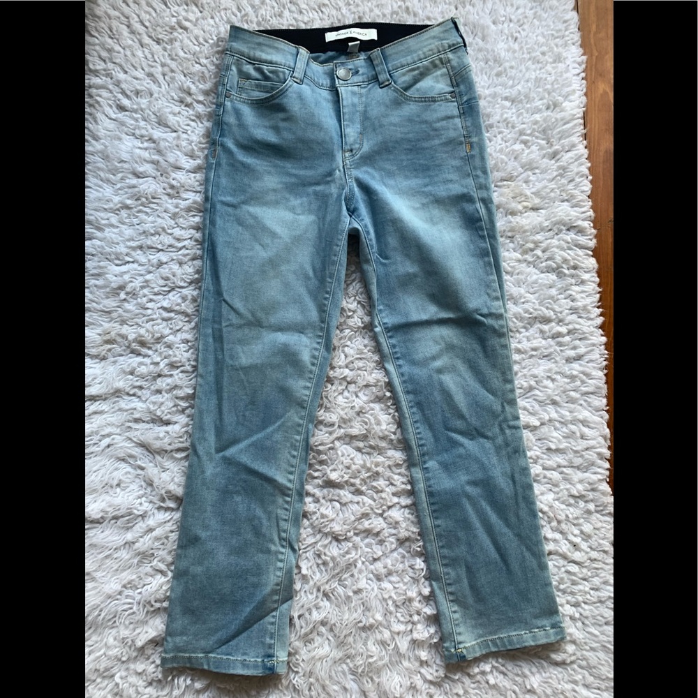 Light washed blue jeans